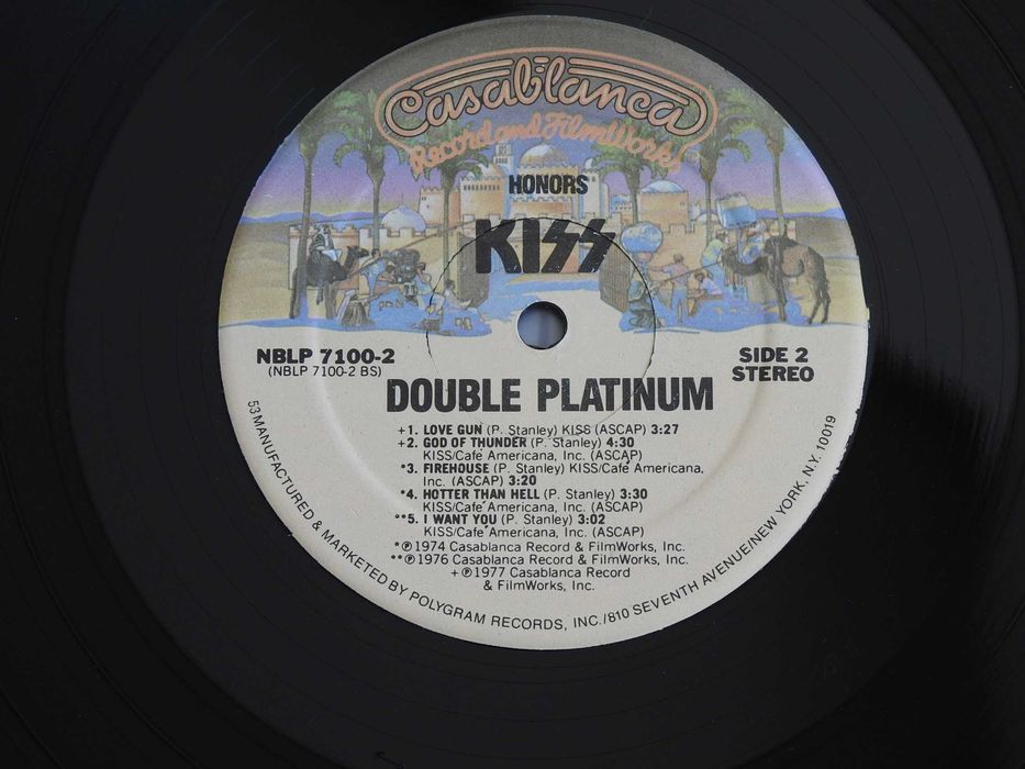 Kiss Double Platinum LP USA 1978 2 пластинки NM/EX re 1985 in shrink