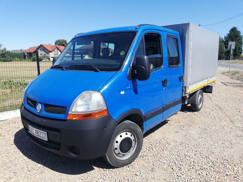 Renault Master 2,5DCI - doka 7-osób-skrzynia,paka,plandeka +długie opłaty