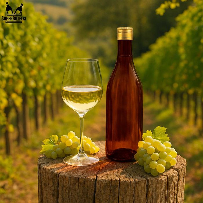 30x Burgundy 750 ml butelki na wino oliwkowe + ZAKRĘTKI