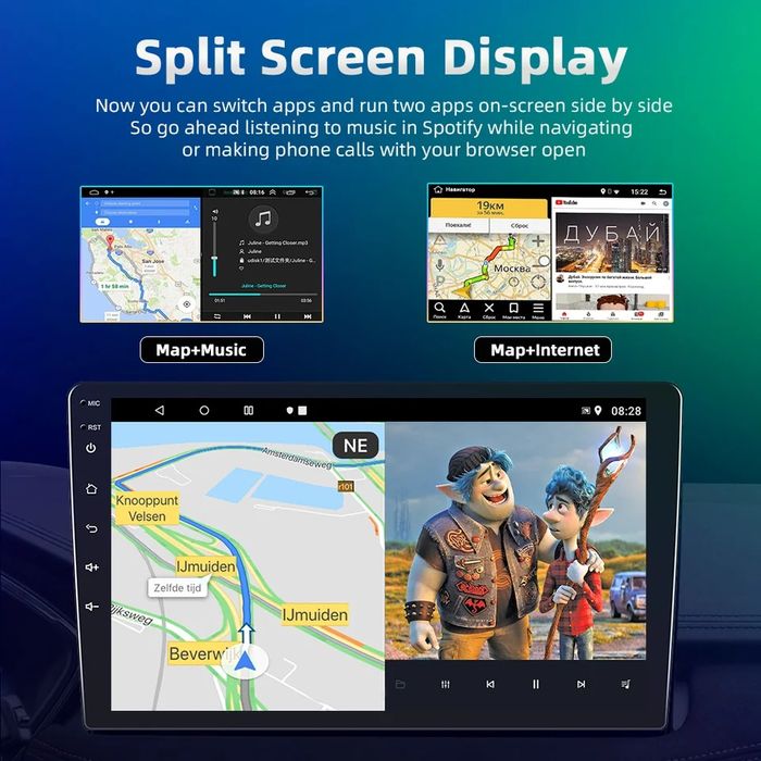 Rádio 10" android Renault Clio 2013 a 18 CARPLAY WIFI GPS 2/32GB Novo