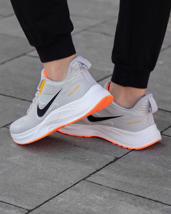 Кросівки Кроссовки Nike air zoom Grey Yellow White Серый Жёлтый Белый Сірий Жовтий Білий Кросовки демісезон