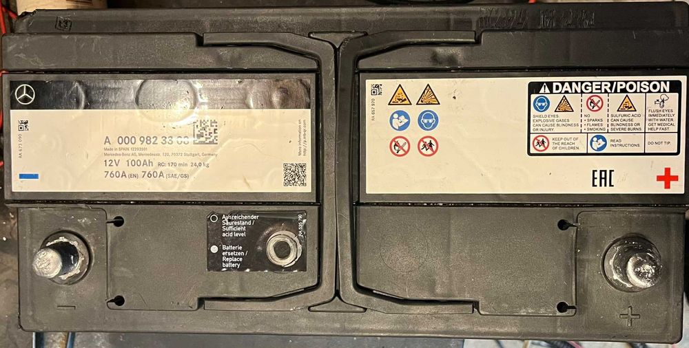 Akumulator Mercedes Varta 100Ah 760A używany stan bdb