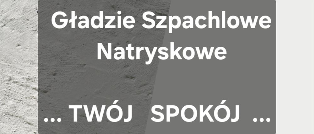 Gładzie natryskowe szpachlowe  szpachlowanie  gładzie z agregatu