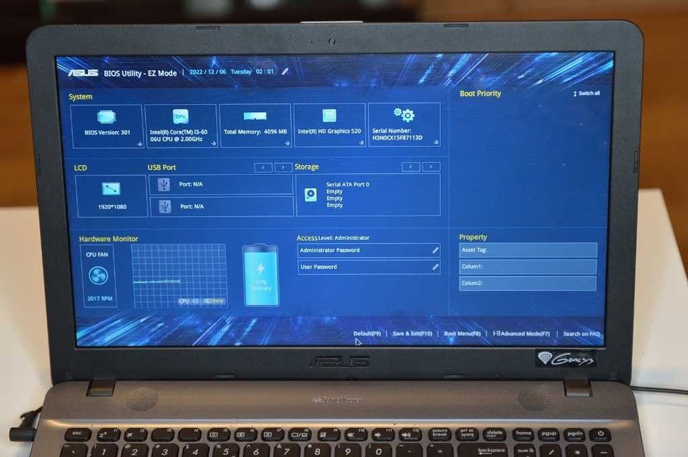 Laptop ASUS X541U 4 GB IC I3-6006U + Ładowarka