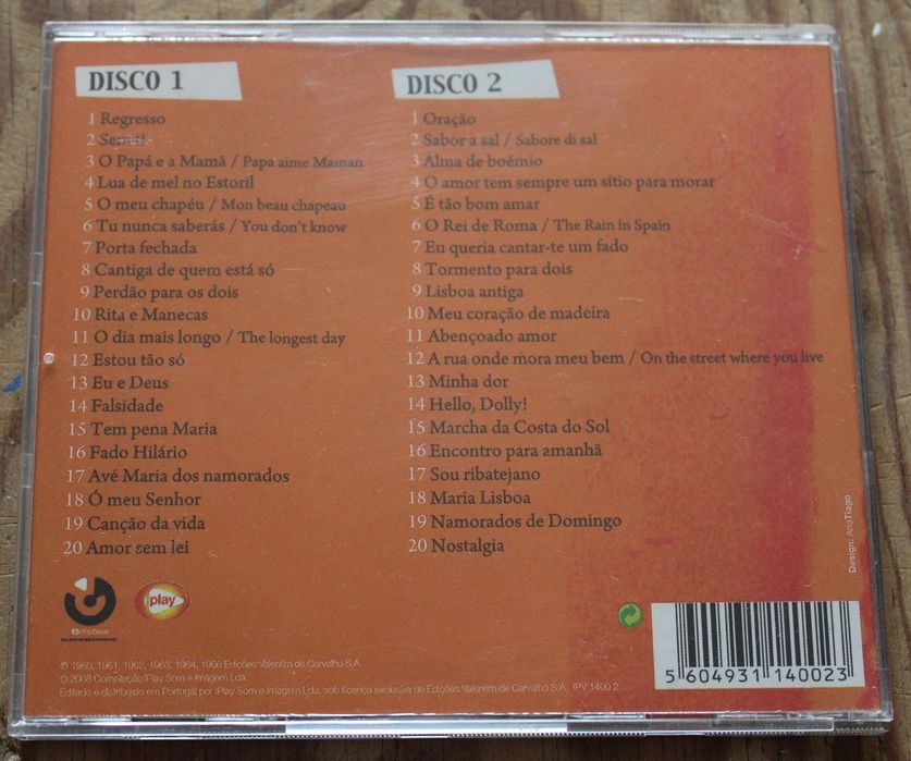 CD duplo António Calvário - O Melhor de António Calvário, Regresso 1960 - 1966  (2008)