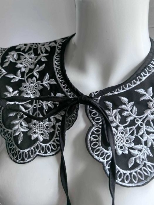 Viralowy kołnierz haftowany damski boho