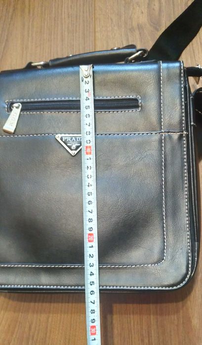 Чоловіча сумка через плече Prada. 26×26×7