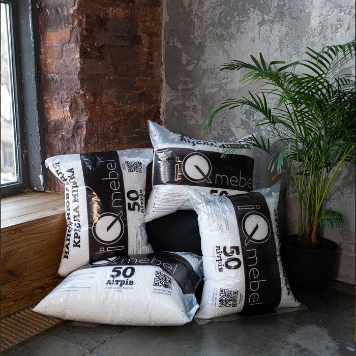 Наповнювач для крісла мішка 30л. Ціна складу. Кульки пінопласту