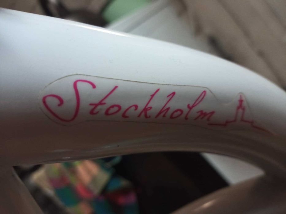 Rower miejski Storm Stockholm biało-miętowy 26' koła, uchwyt na koszyk