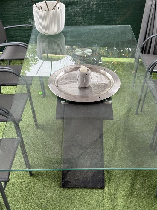 Mesa de vidro retagular 90x2,40