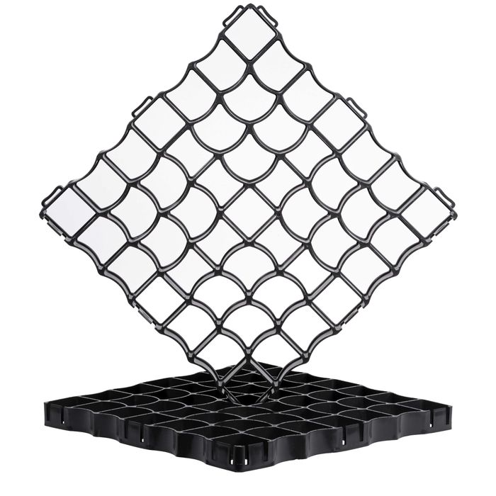 Kratka Trawnikowa Geokrata Parkingowa 50x50x4 cm CZARNA
