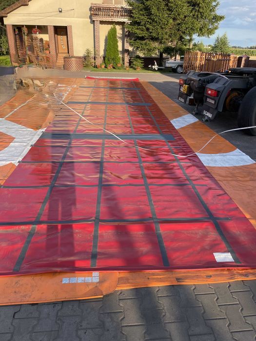 Plandeka do przykrycia, na wiatę, NOWA GRUBA z naczepy KRONE