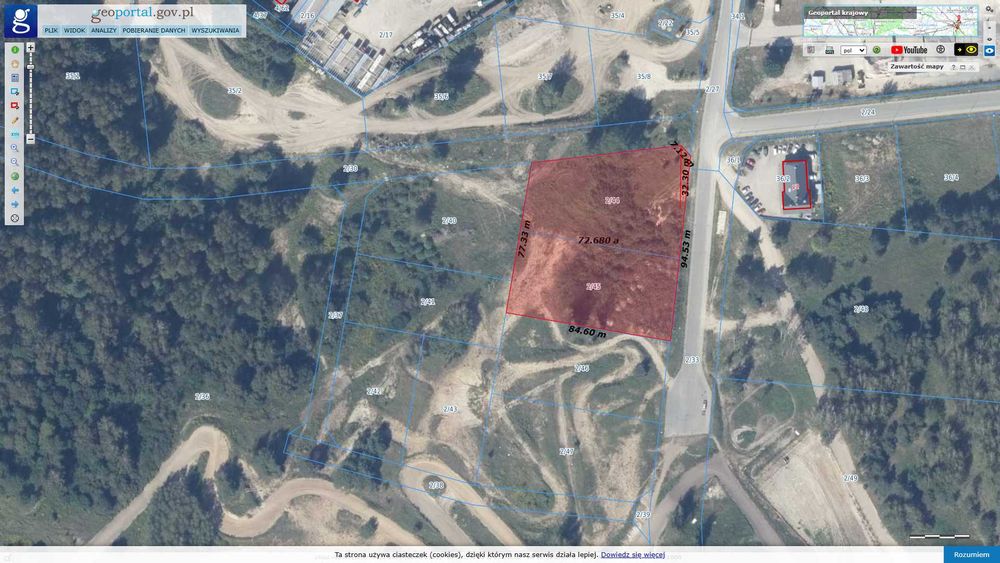 Działka inwestycyjna / Działki inwestycyjne ul. Przemysłowa Mrągowo