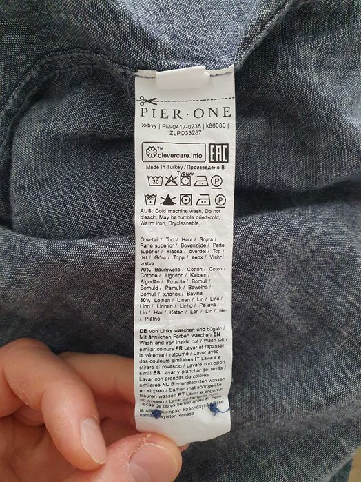 Koszula męska z domieszką lnu