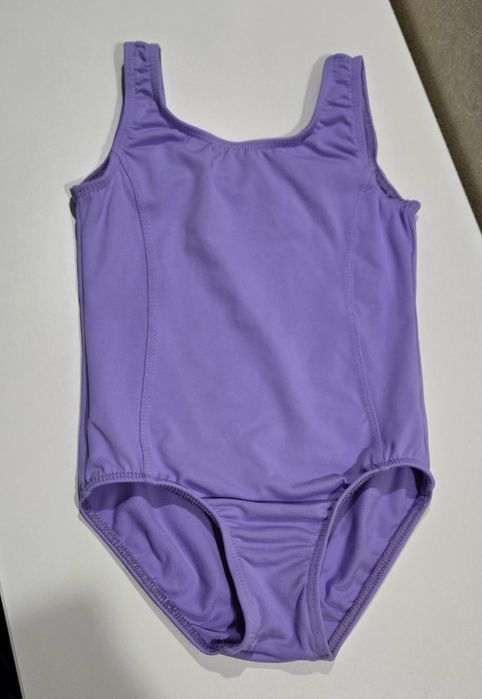 Купальник фиолетовый для танцев + фатиновая юбка. Рост 122-128