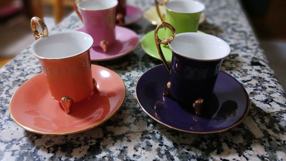 Conjunto de 6 chávenas de café