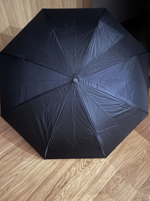 Parasol odwrócony "Revers" z podwójnym materiałem niebieski kwiat