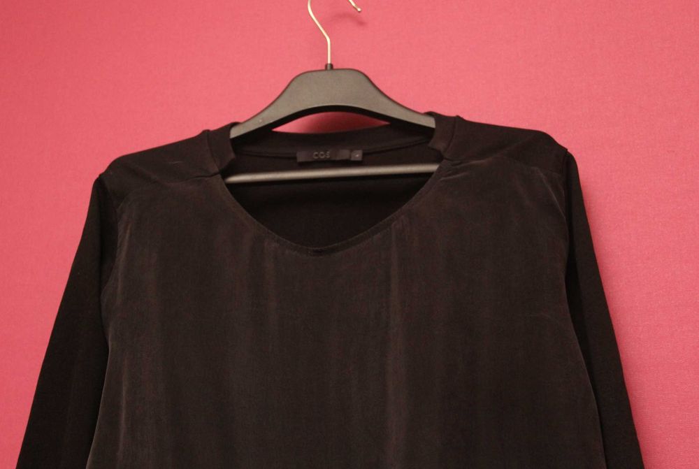 COS L блуза из хлопка и cupro