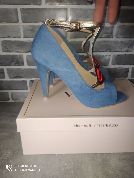 Buty na obcasie 37 38 rozmiary szpilki obcasy czółenka usta jeans