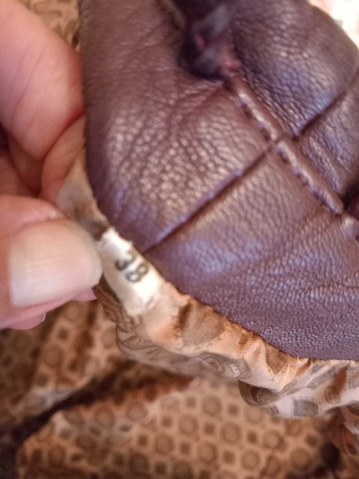 Casaco 3/4 em pele Bordeaux