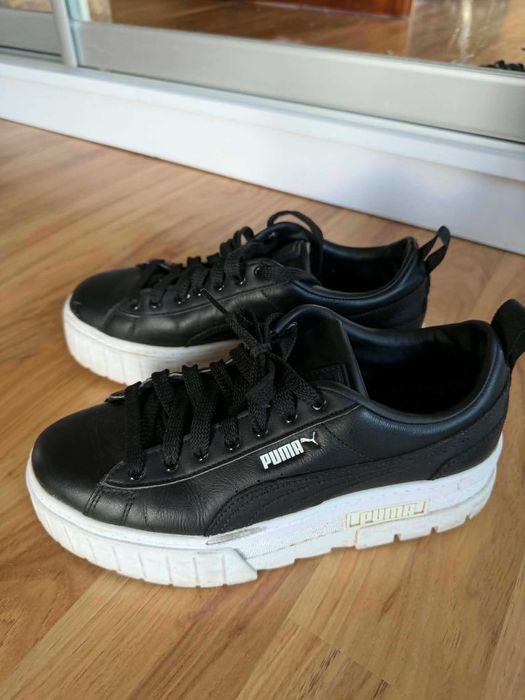 Sneakersy Puma mayze classic czarne 39 skórzane