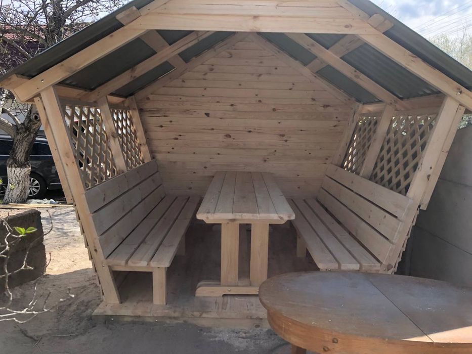 Беседка, туалет, душ літній, стіл, дитяча гірка