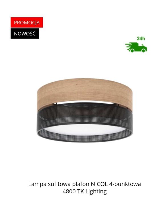 Lampa plafon seria Nicole