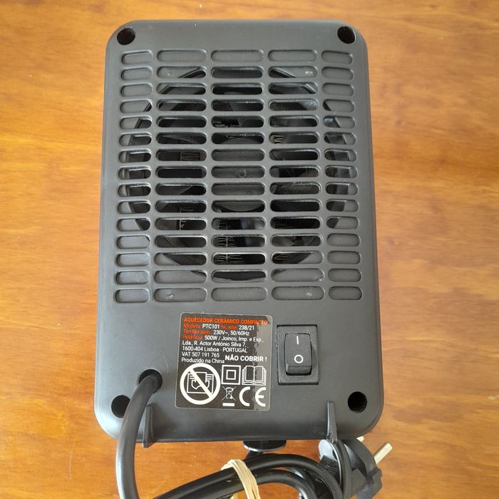 Mini termoventilador 500 w eficiente