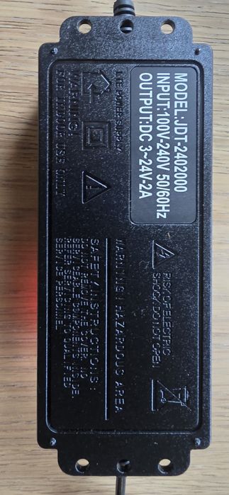 Zasilacz DC 3-24Volt regulowany wyświetlacz LED wtyk 5.5mm