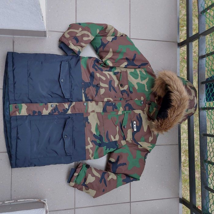 płaszcz parka zimowa Zara moro 164 db+