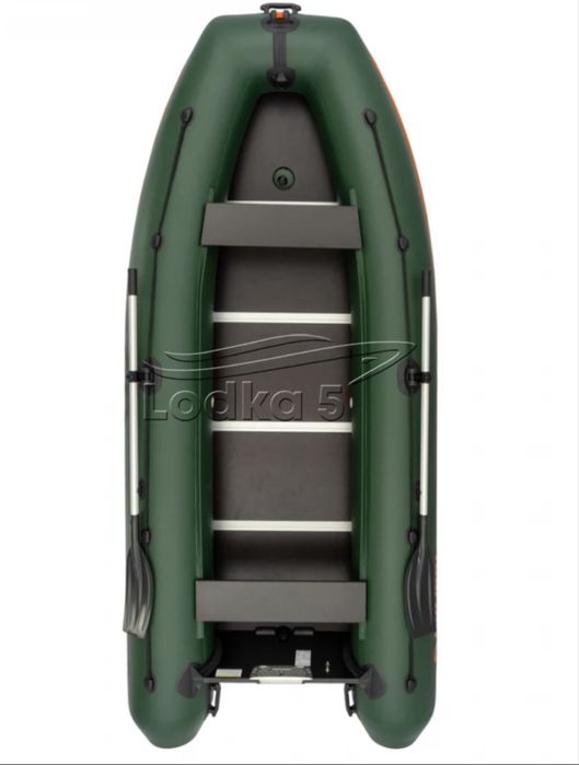 Kolibri KM-360DSL (Колібрі КМ-360ДСЛ) надувний кільовий човен темно-зелений + фанерний пайол
