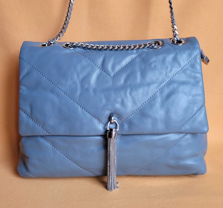 Жіноча шкіряна /женская кожаная/ сумка на ланцюжку Polina & Eiterou