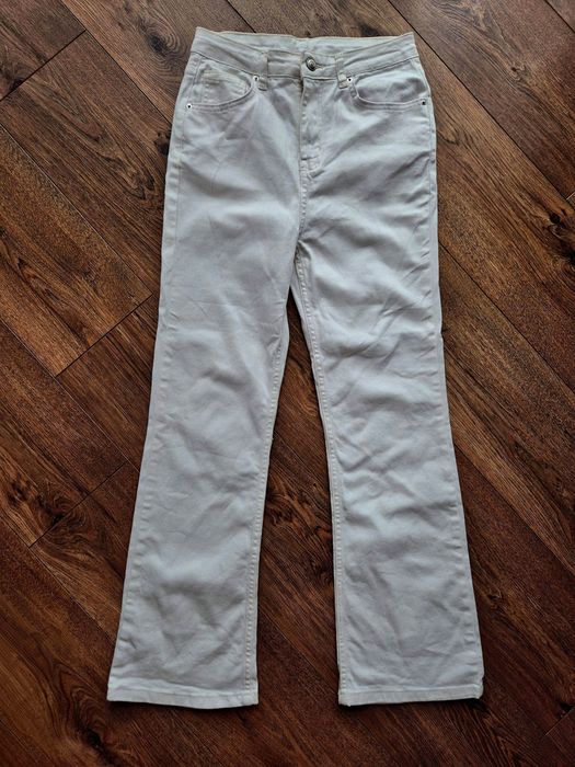Biale spodnie jeansy Shein S
