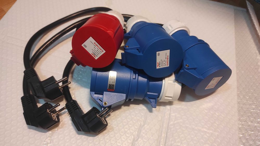 перехідник адаптер хвіст 32A на побут.розетку 16A для EV зарядного