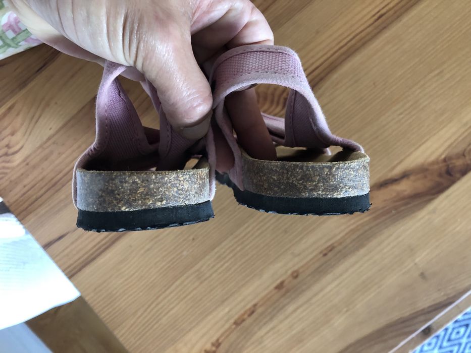 Sandálias vegan com fecho em velcro (rosa) - 31