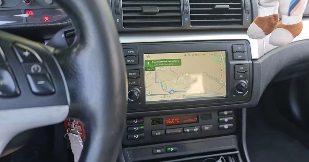 Radio 2 DIN Android BMW E46 + Carplay + Android auto + GPS + Kit mãos