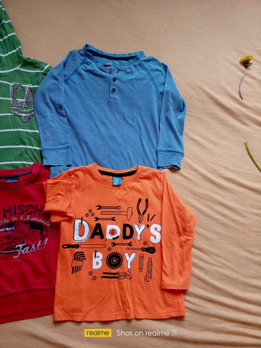 Koszulki z długim rękawem 98/104  8 szt