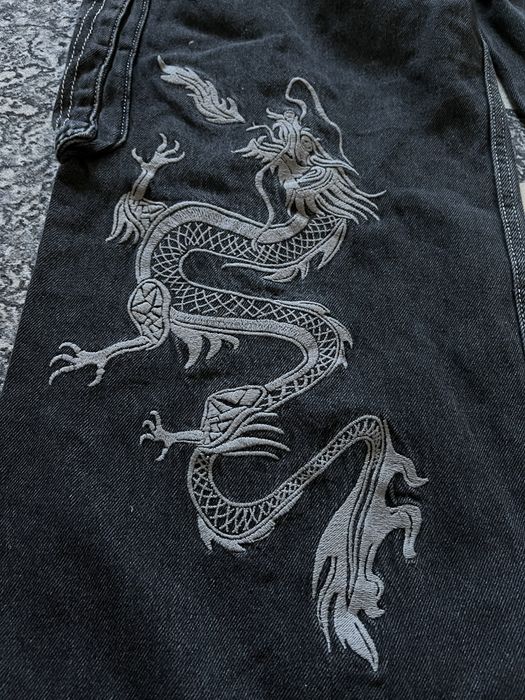 Широкі джинси Y2K реп дракон BDG