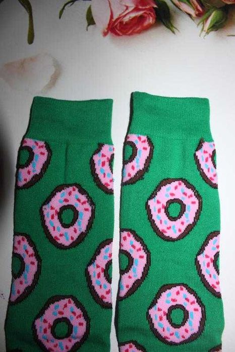 Шкарпетки пончики зелені високі 35-39
