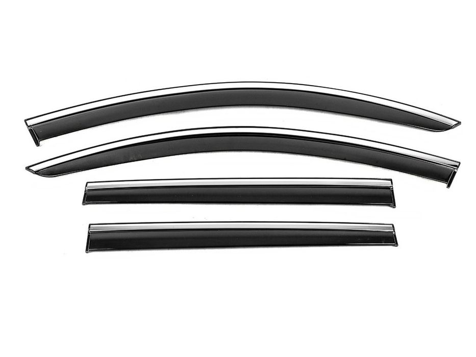 Volkswagen Passat B6 2006-2012 рр. Вітровики з хромованим молдингом Niken Luxury (SW, 4 шт)