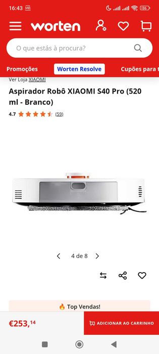 Robot Xiaomi S40 Pró c/ garantia 2 anos