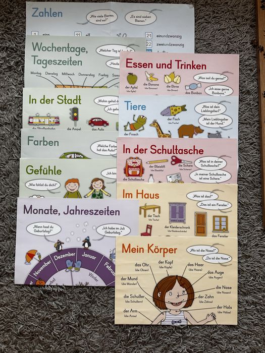 12 Poster Deutsch Grundwortschstz