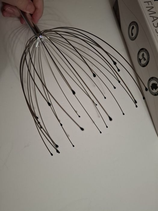 Massajador massagem relaxante de cabeça e couro cabeludo em metal NOVO