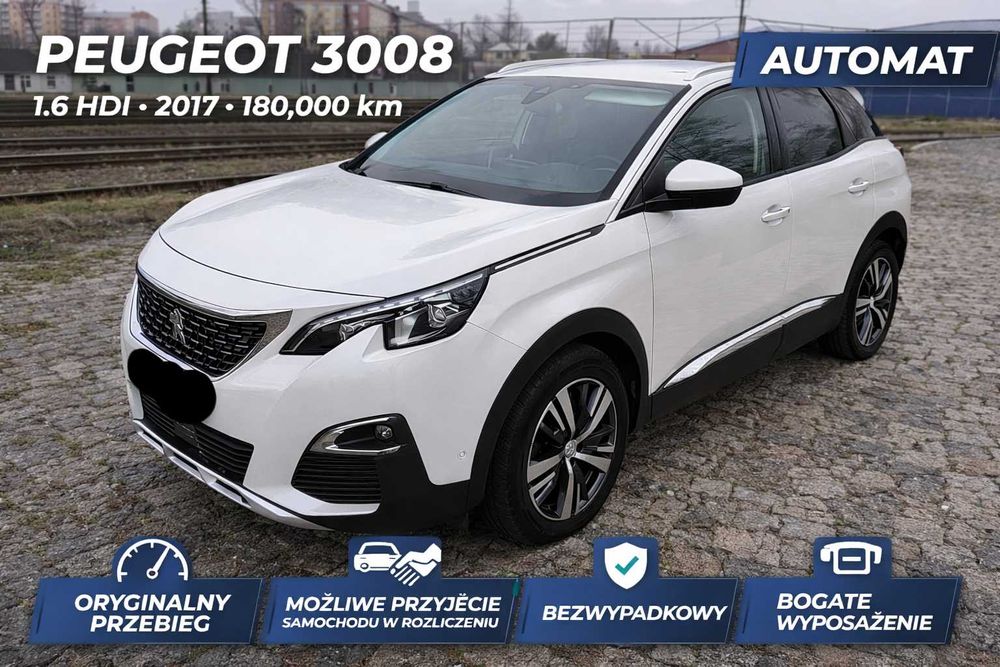 Peugeot 3008 AUTOMAT 1,6 HDI LED oryginalny lakier