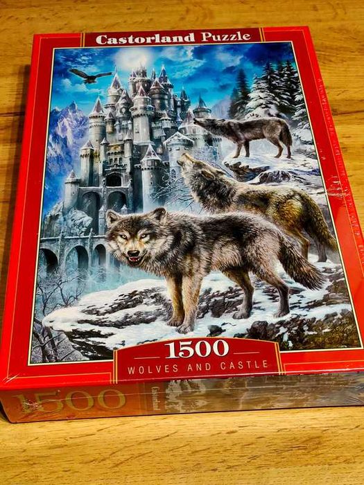 Puzzle Wolves and castle 1500 elementów Wilki Castorland NOWE