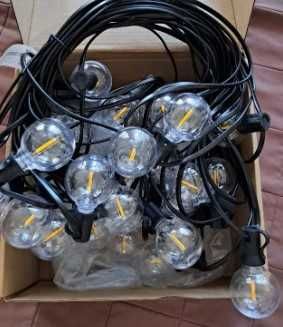 Нова ретро-гірлянда в стилі лофт/вінтаж, 15 метрів з 25 лампочками