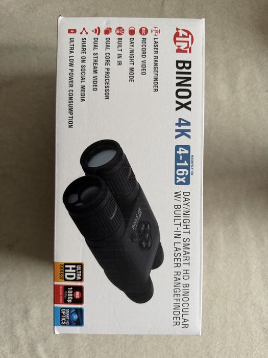 ATN BinoX 4K 4-16x бінокль з дальноміром (день/ніч) - як новий
