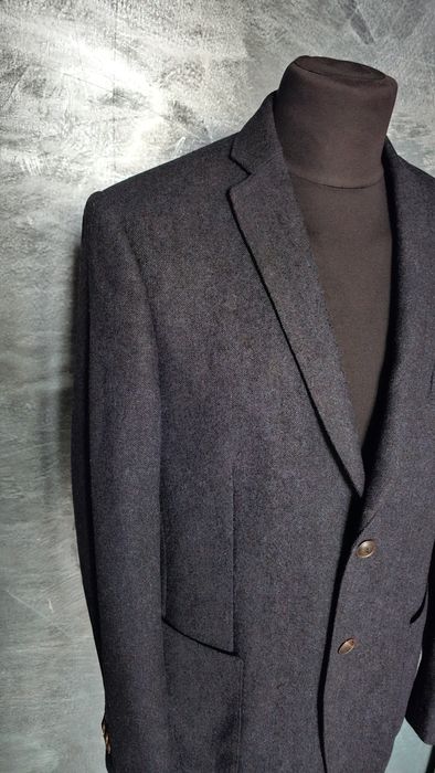 Knowledge Cotton Apparel marynarka męska wełna granatowa L