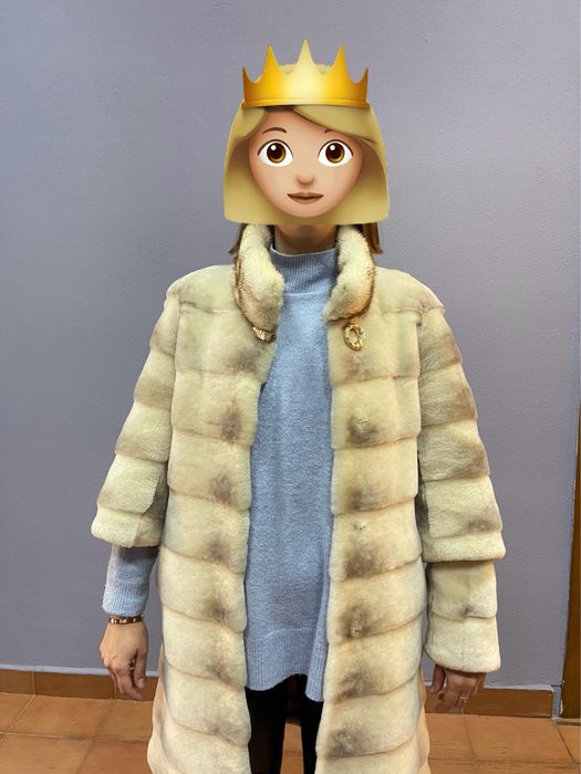 Продам натуральную шубу, мутон с норкой р. 36-38