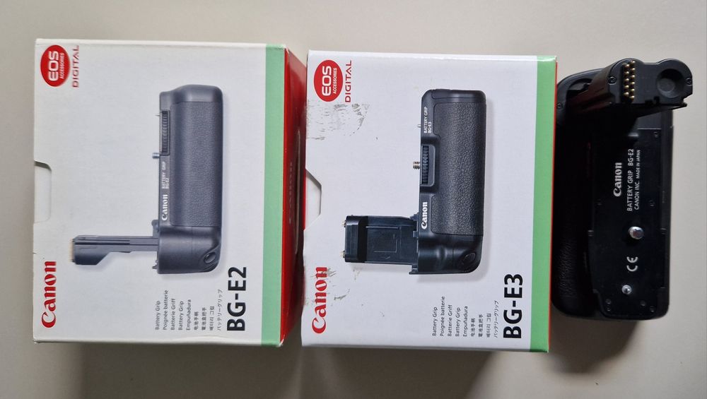 Punhos de bateria Canon BG-E2 e BG- E3